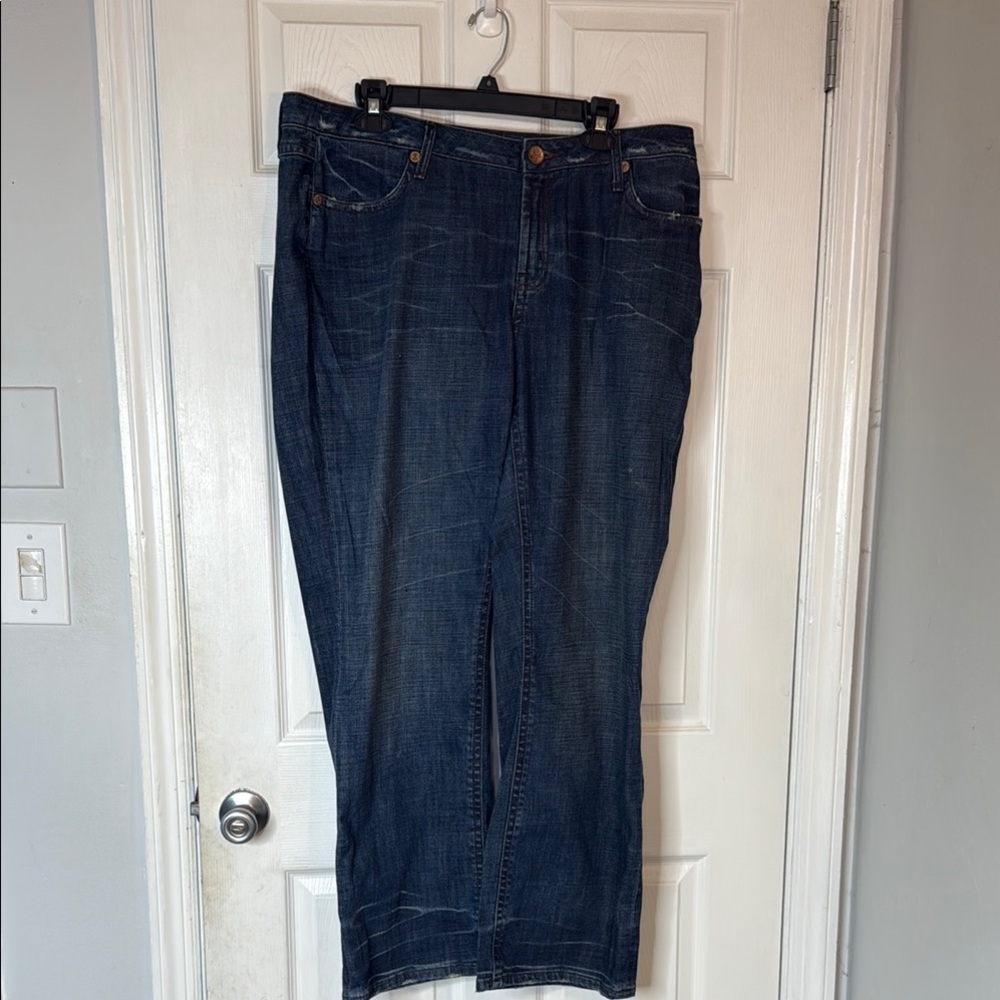 Seven7 Blue Flare Wide Leg Jeans